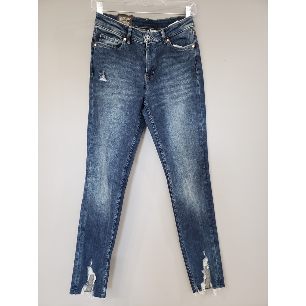 NEW SIZE 4 - H&M Divided SUPER SKINNY REGULAR WAIST JEANS Raw Hem